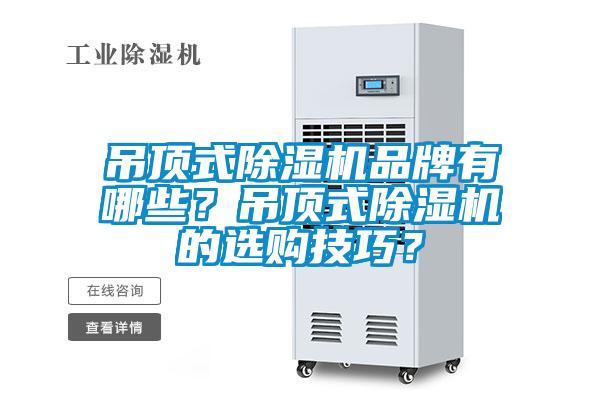 吊頂式除濕機品牌有哪些？吊頂式除濕機的選購技巧？