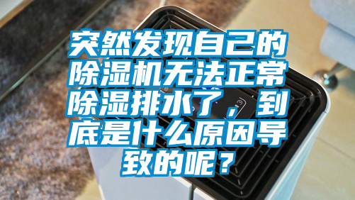 突然發(fā)現(xiàn)自己的除濕機無法正常除濕排水了，到底是什么原因?qū)е碌哪兀?/></p>
						    <p style=