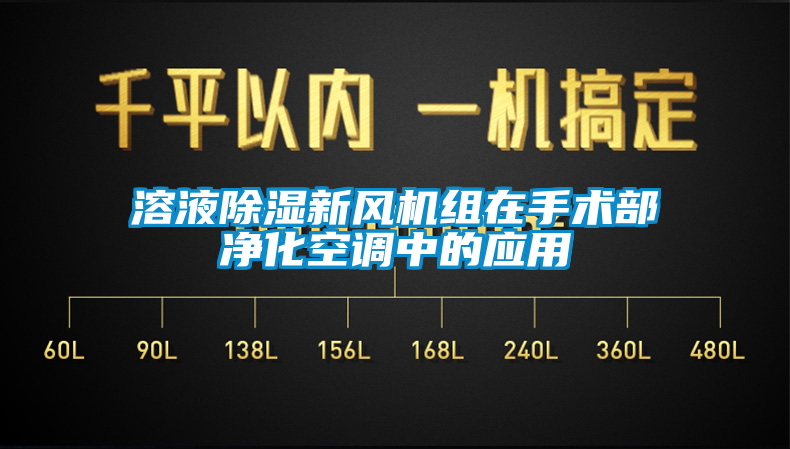 溶液除濕新風機組在手術部凈化空調(diào)中的應用