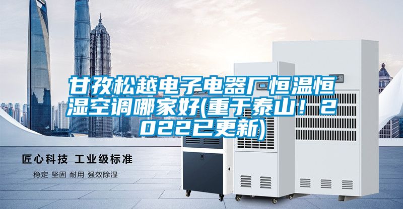 甘孜松越電子電器廠恒溫恒濕空調(diào)哪家好(重于泰山！2022已更新)